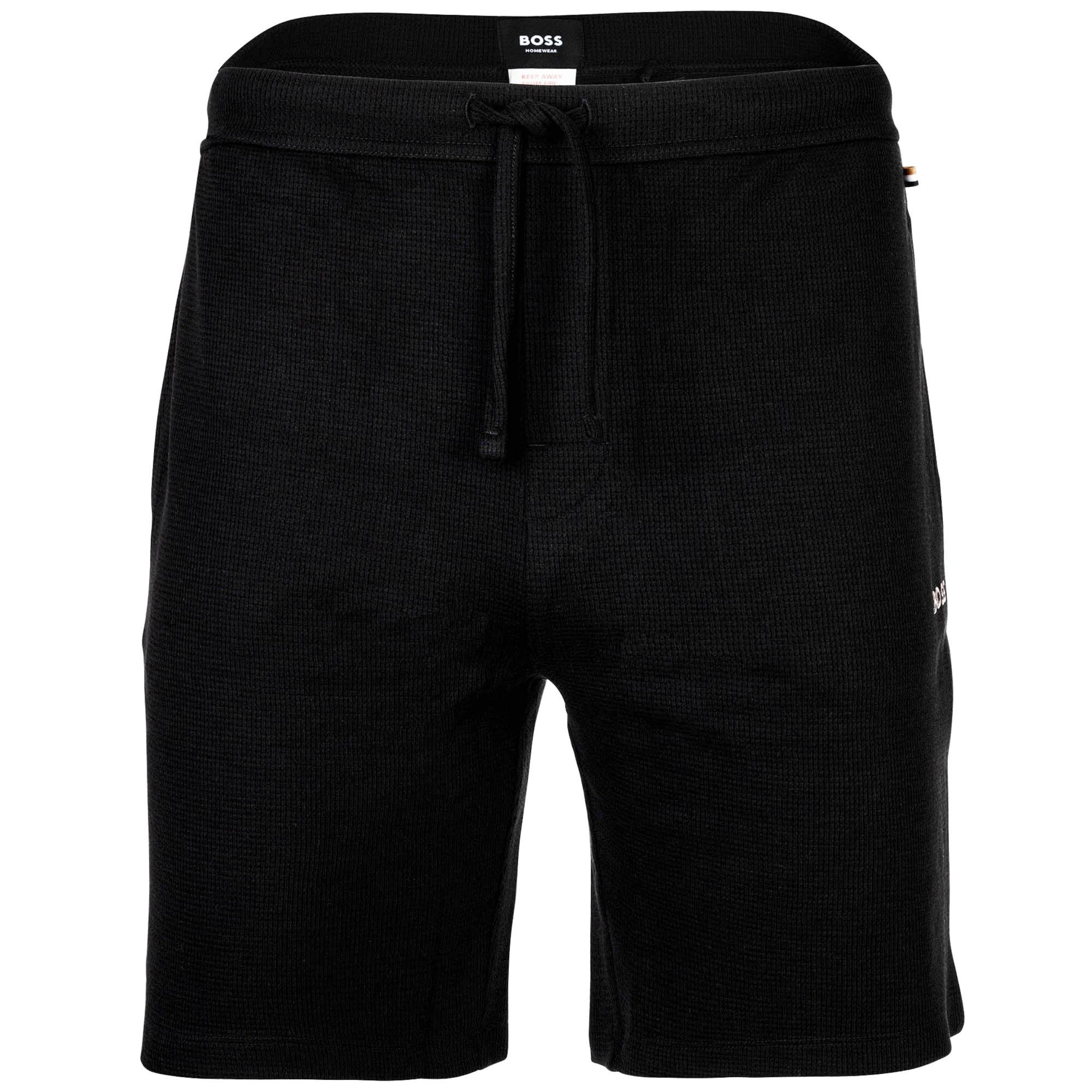 BOSS Loose fit Pajama Pants in Black: front