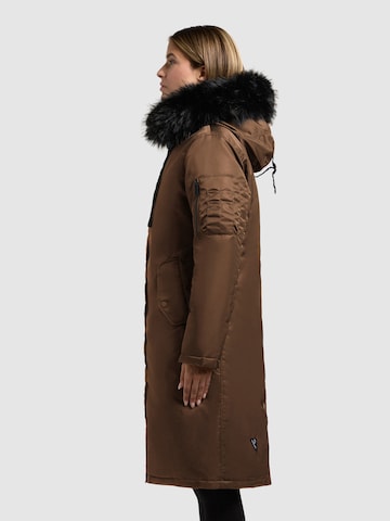 khujo Wintermantel 'Jilla' in Bruin