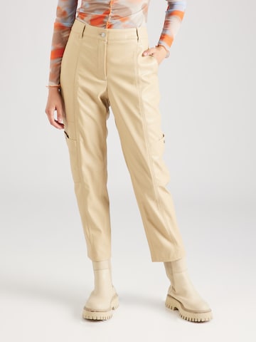 BOSS Orange Tapered Cargo Pants 'Tary' in Beige: front