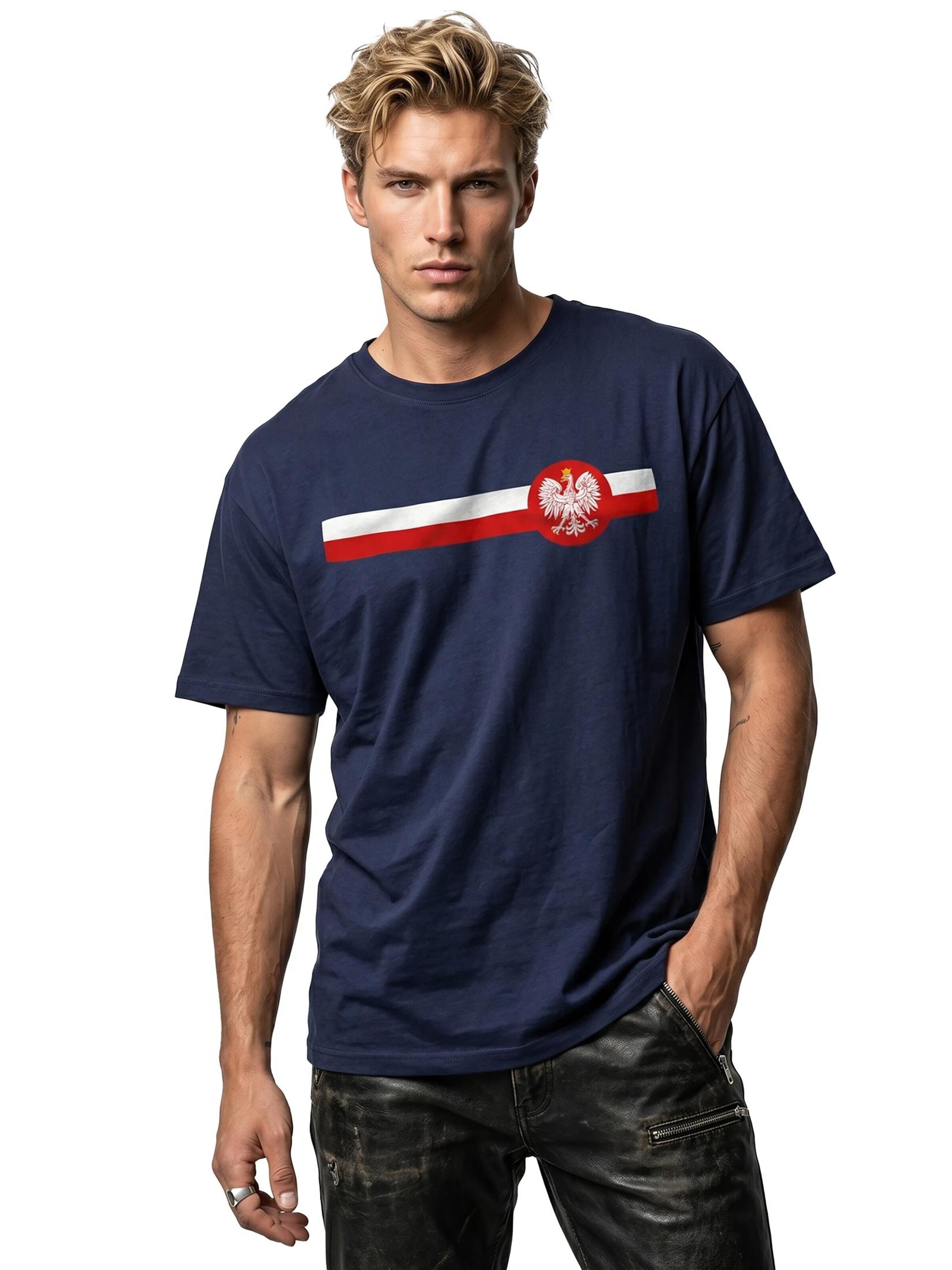 MAKAYA Shirt 'Polen Wappen' in Blue