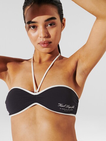 Bandeau Hauts de bikini 'HOTEL' Karl Lagerfeld en noir