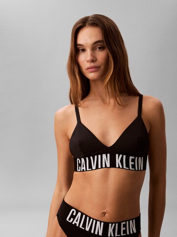 Calvin Klein Swimwear Triangle Bikini top 'Intense Power' in Black: front