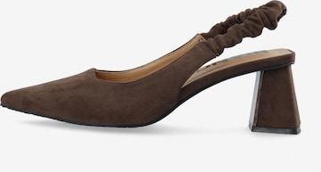 Bianco Slingpumps in Braun: Vorderseite
