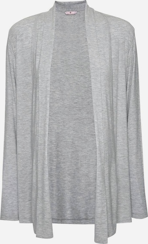 BELLYBUTTON Strickjacke 'SABINA - Strickjacke langärmlig' in Grau: Vorderseite