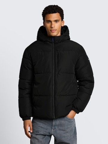 TOM TAILOR DENIM Winter jacket in Black: front