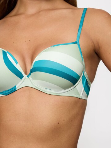 TRIUMPH Push-up Bügel-Bikini-Top ' Summer Mix & Match ' in Blau