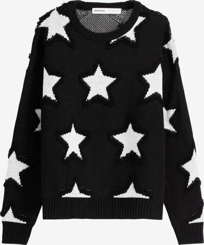 Bershka Pullover in schwarz / weiß, Produktansicht