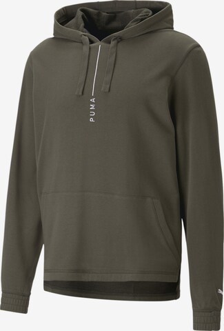 PUMA Athletic Sweatshirt 'Studio Plastic' in Green: front