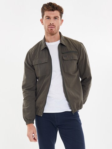 Threadbare Between-Season Jacket in Green: front