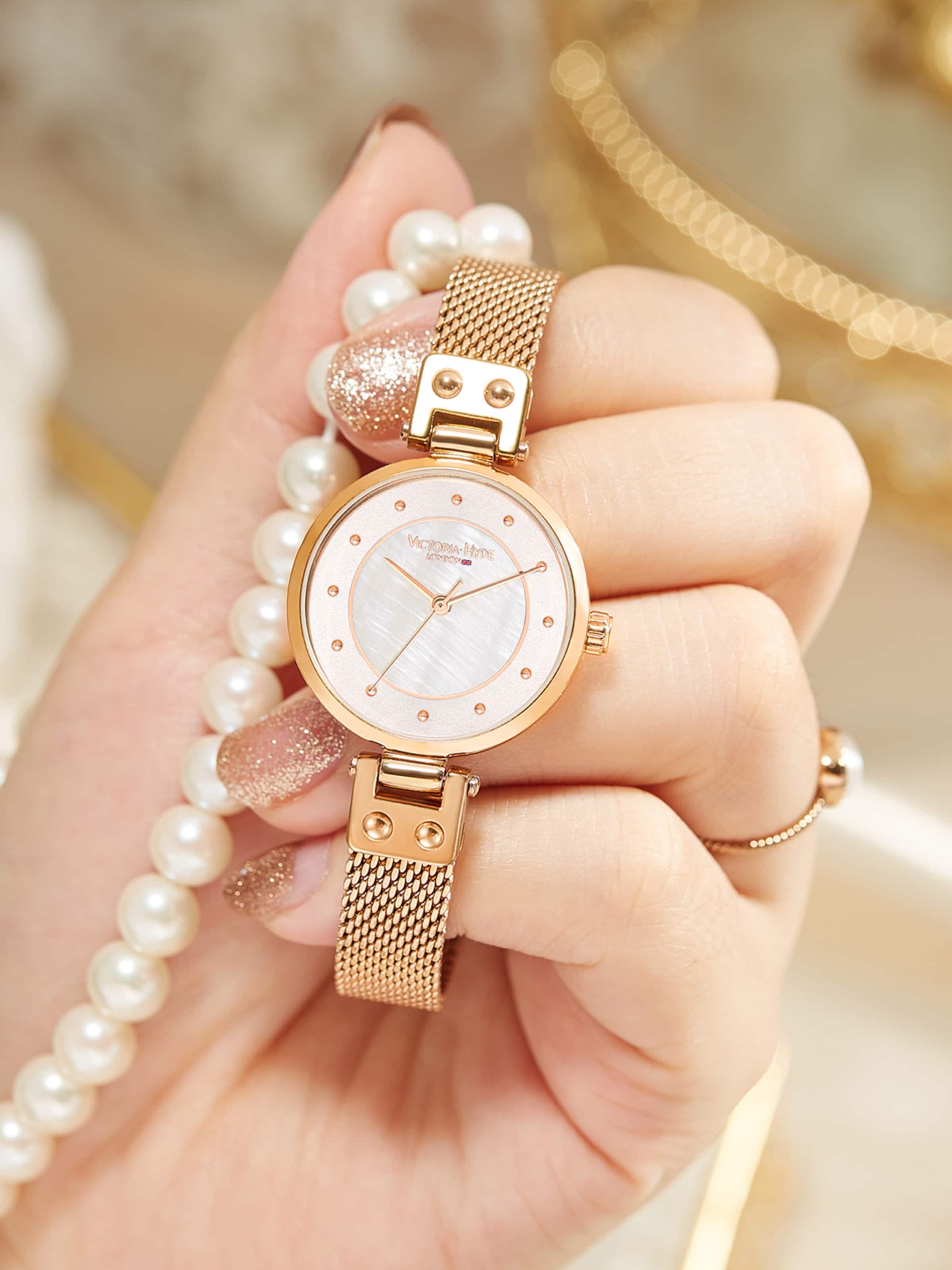 Orologio analogico 'Pearl Series' di Victoria Hyde in oro: frontale