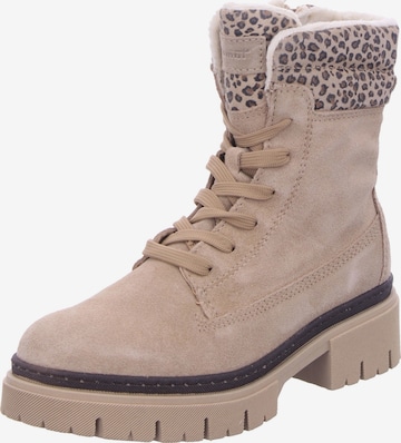 Tamaris Schnürstiefelette in Beige: Vorderseite