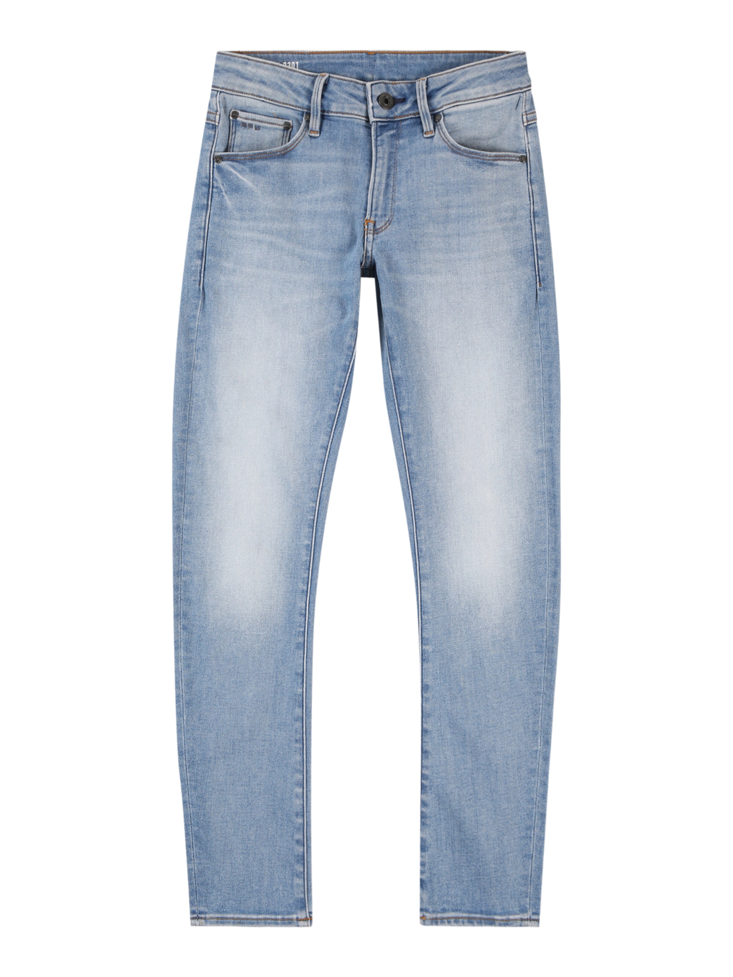 G-STAR Skinny Džíny '3301' – modrá: přední strana