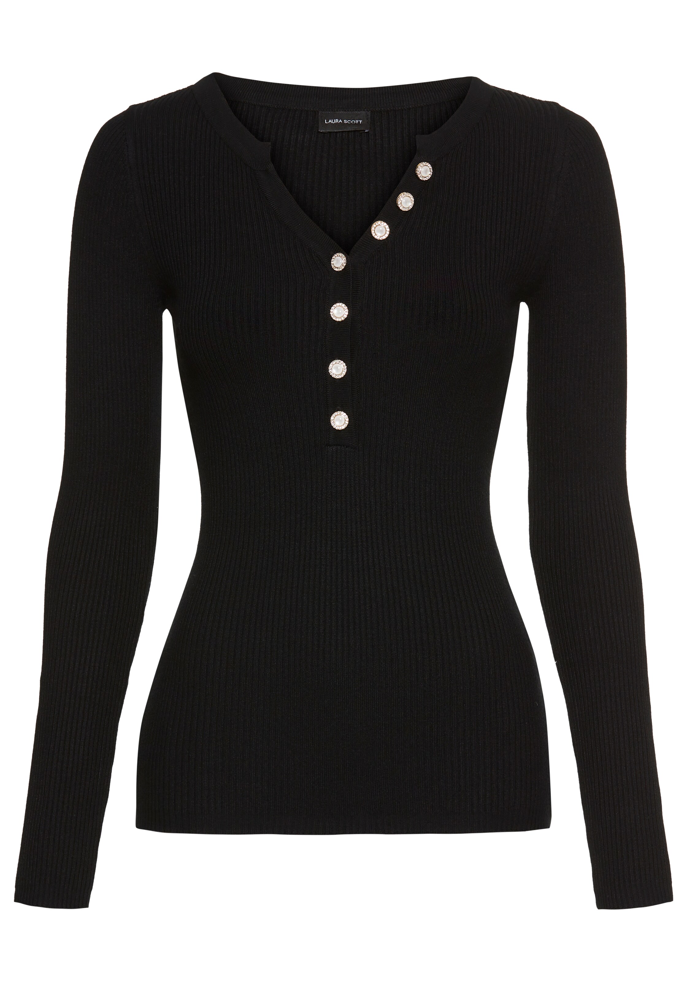 LAURA SCOTT Sweater in Black: front