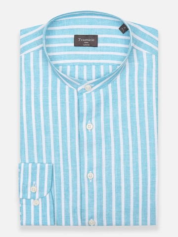 Camicia business 'Caravaggio' di 7Camicie in blu: frontale