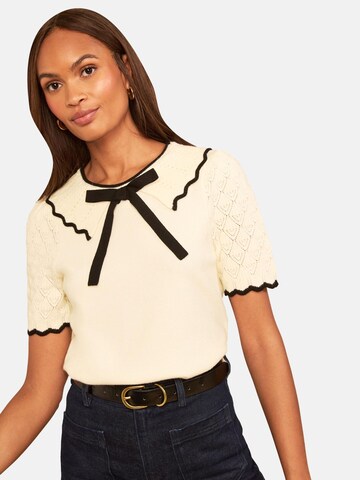 love & roses Sweater in Beige: front
