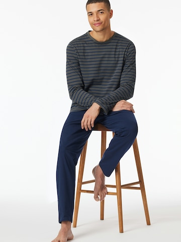 SCHIESSER Pyjama lang ' Casual Essentials ' in Blauw