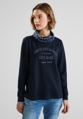 STREET ONE Sweatshirt in Blue: front