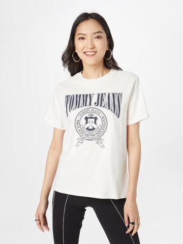 T-shirt Tommy Jeans en blanc : devant