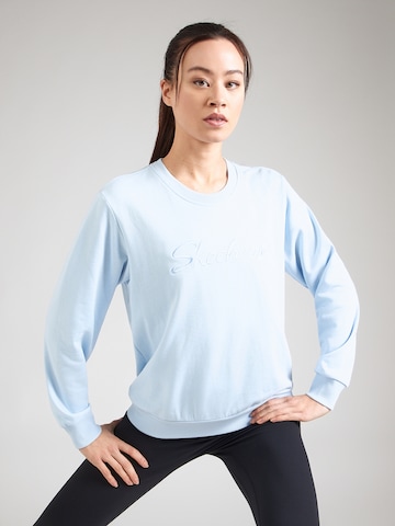 Sweat-shirt SKECHERS en bleu : devant