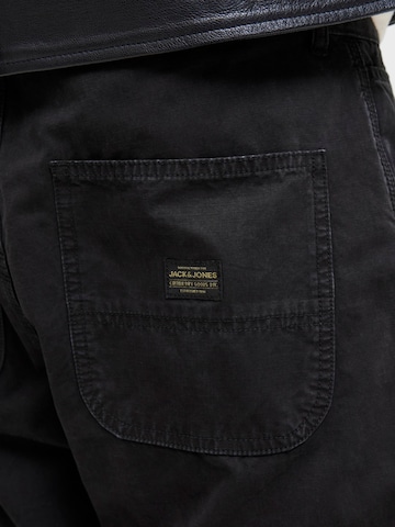 JACK & JONES Wide leg Broek 'JPSTAlex Ember' in Zwart