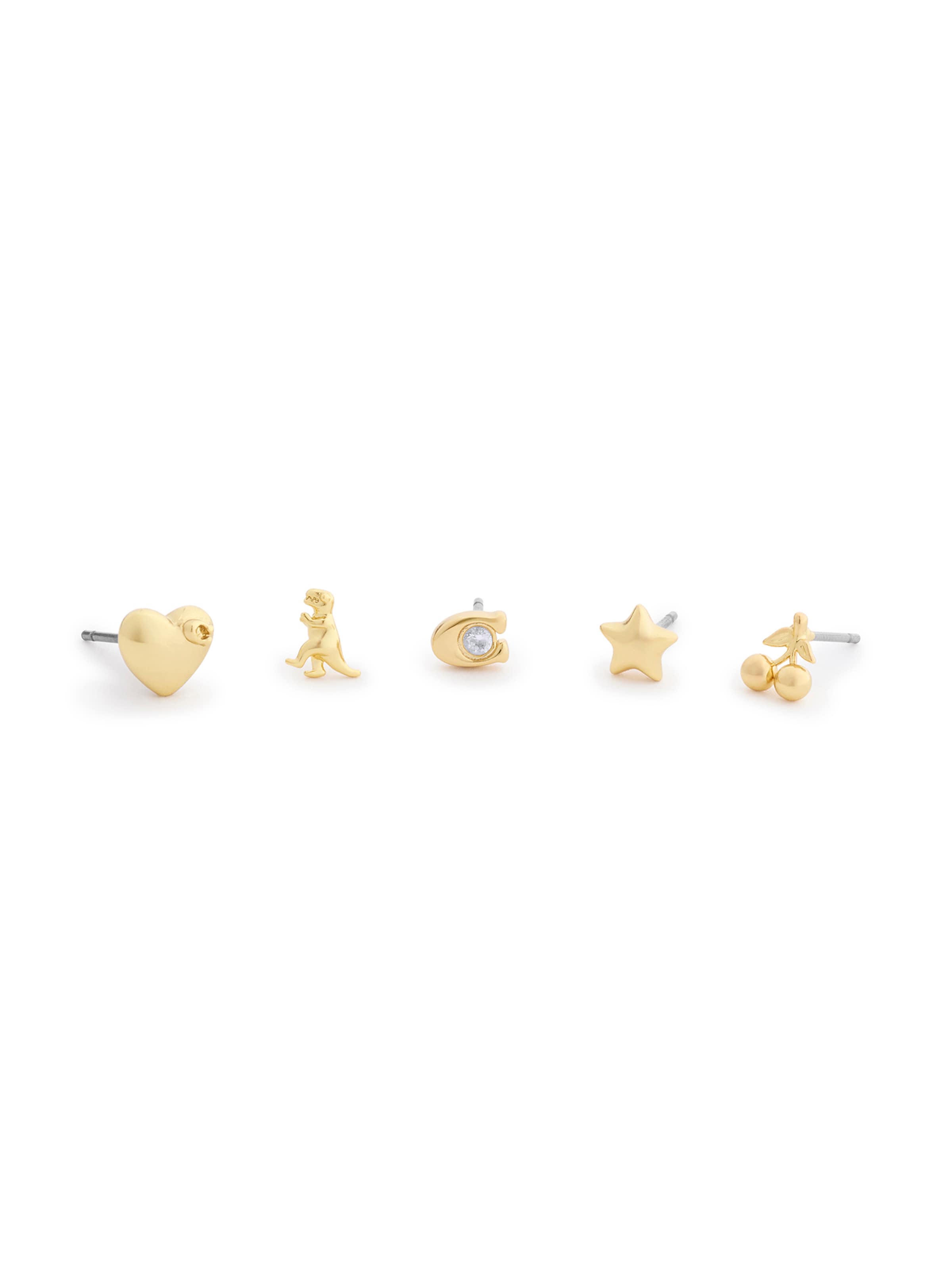 Boucles d'oreilles 'Signature Rexy-Motiv' COACH en or : devant