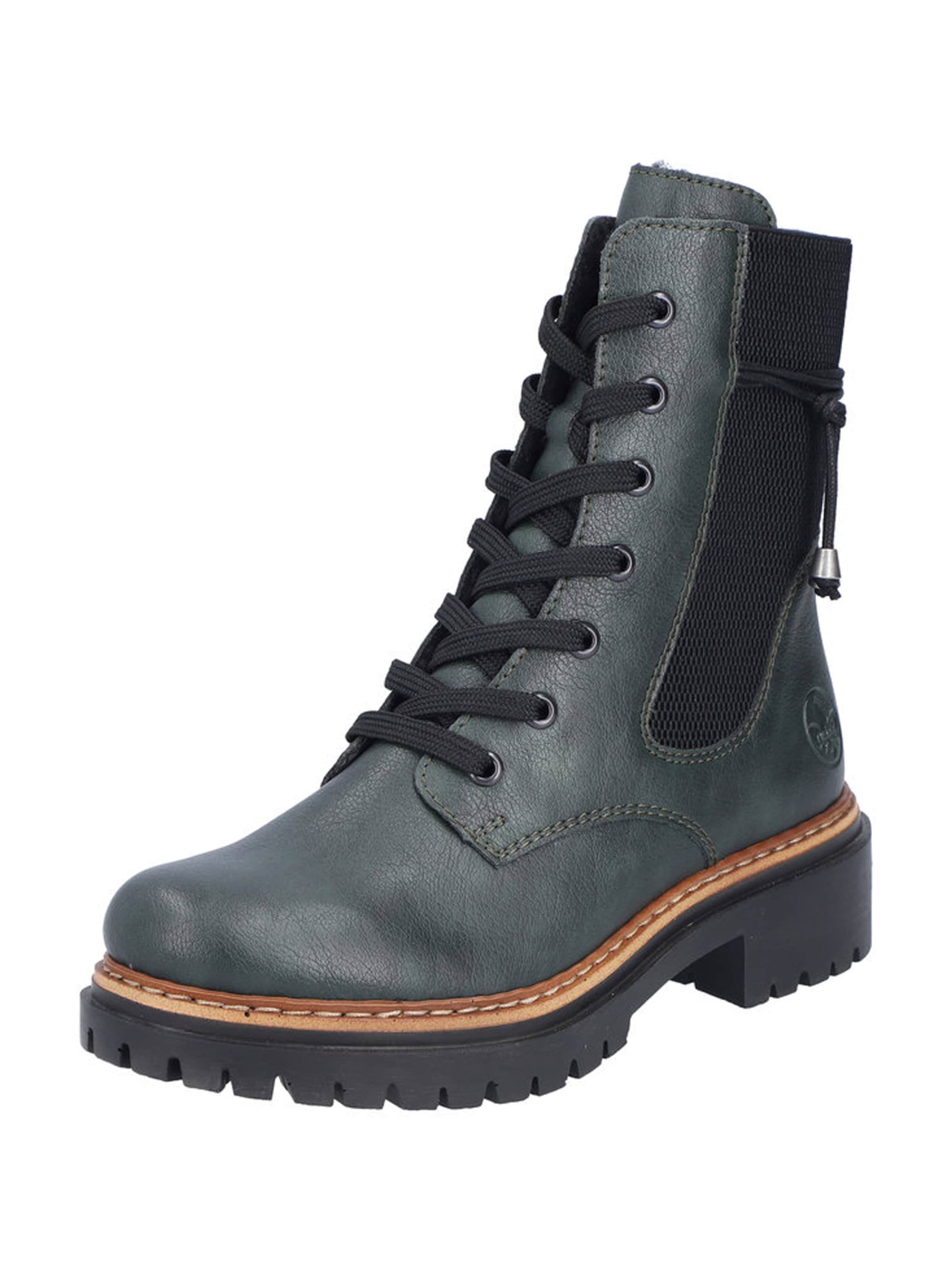 Rieker Lace-up bootie in Green: front