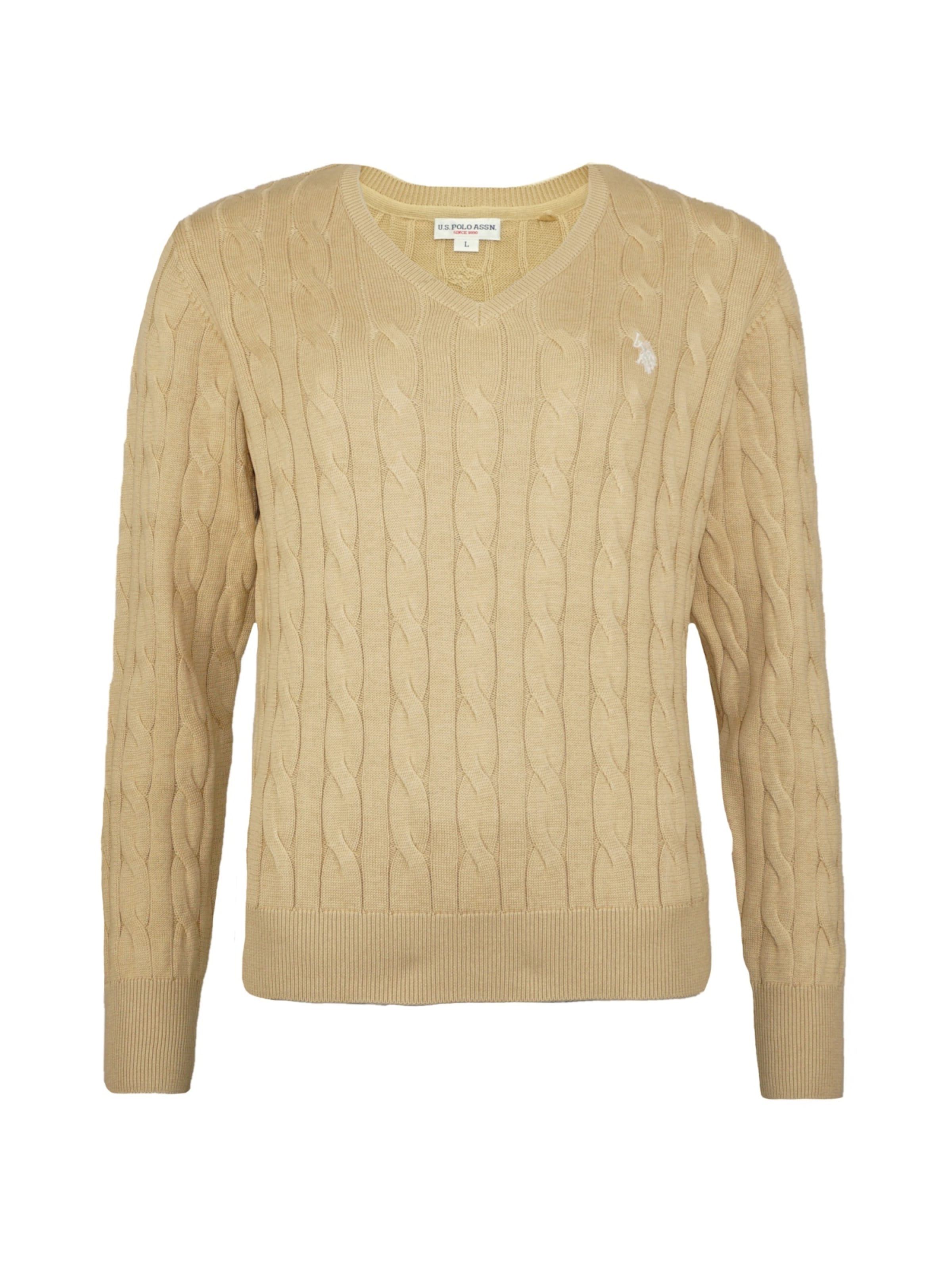 U.S. POLO ASSN. Pullover in Beige: Vorderseite