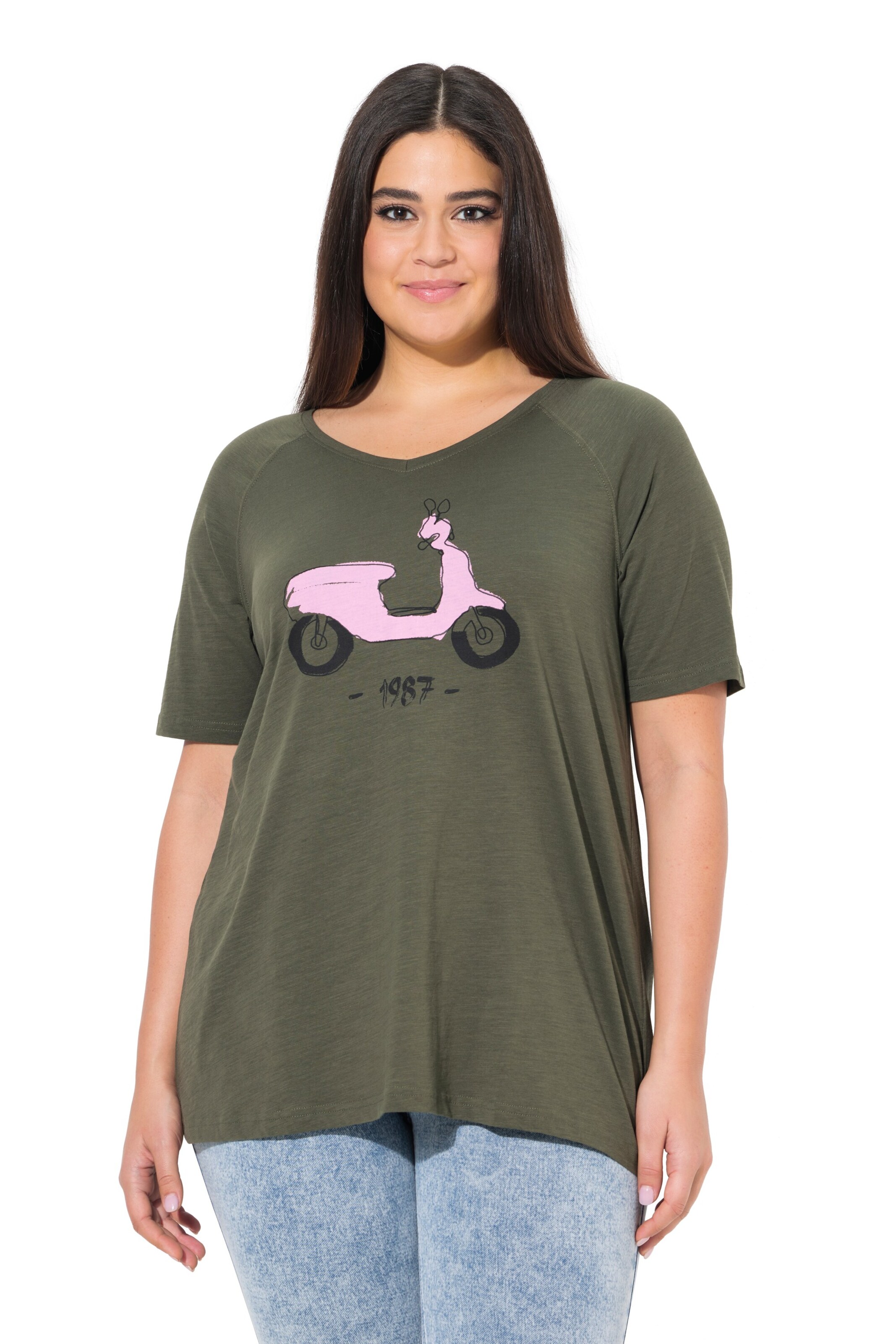 Ulla Popken Shirt in Groen: voorkant