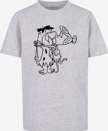 ABSOLUTE CULT T-Shirt 'The Flintstones - Fred And Wilma Kiss' in Grau: predná strana