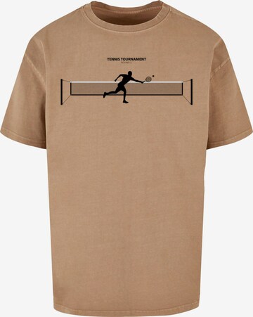 Merchcode Shirt 'Tennis Round 1' in Beige: front