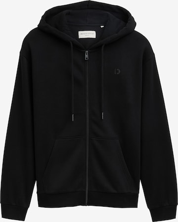 TOM TAILOR DENIM - Sudadera con cremallera en negro: frente