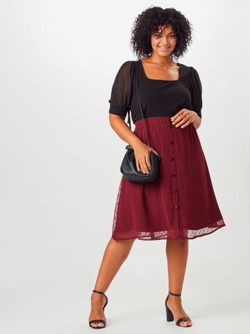 ABOUT YOU Curvy - Falda 'Frauke' en rojo