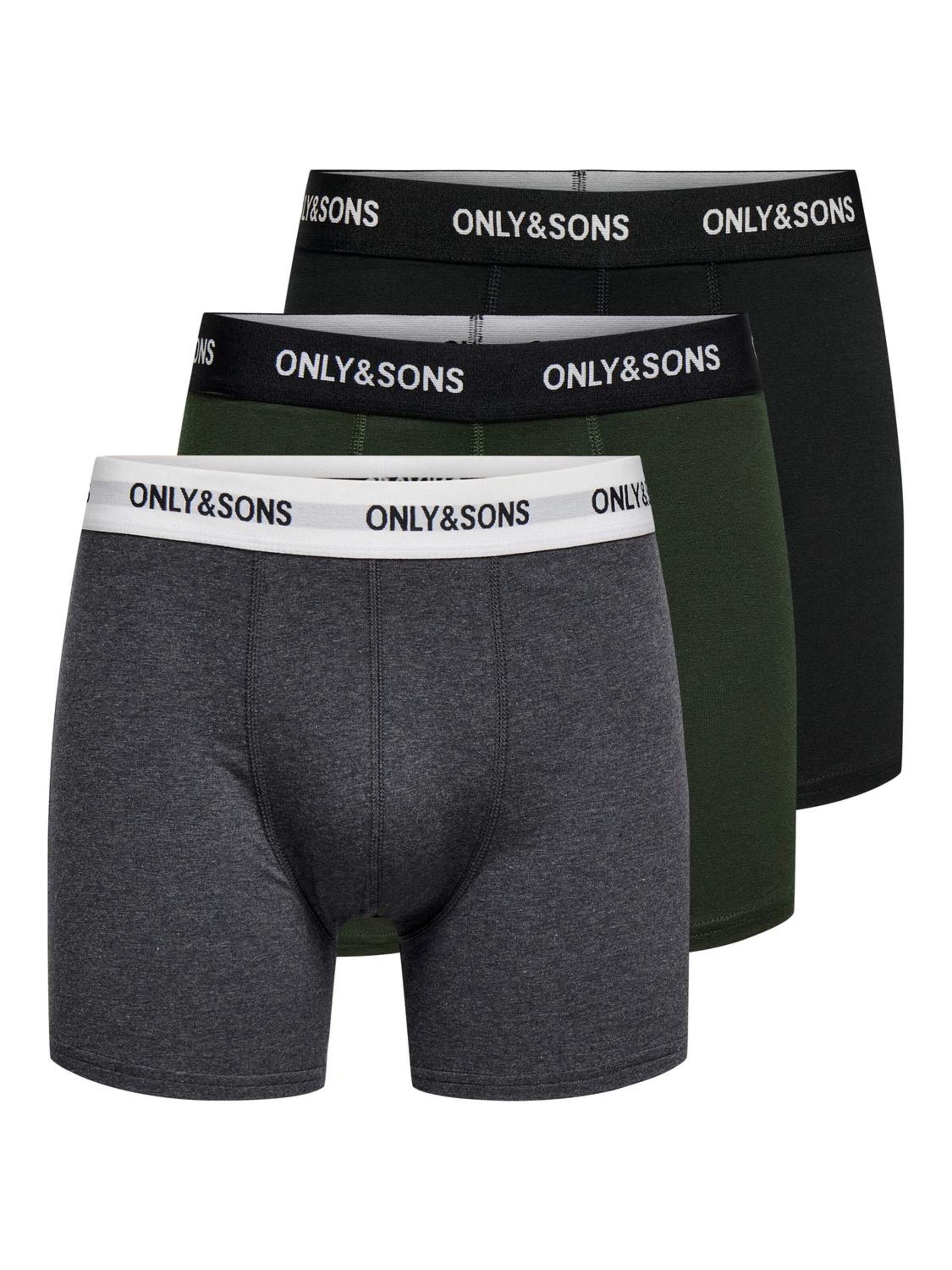 Only & Sons Boxer shorts in Grey: front