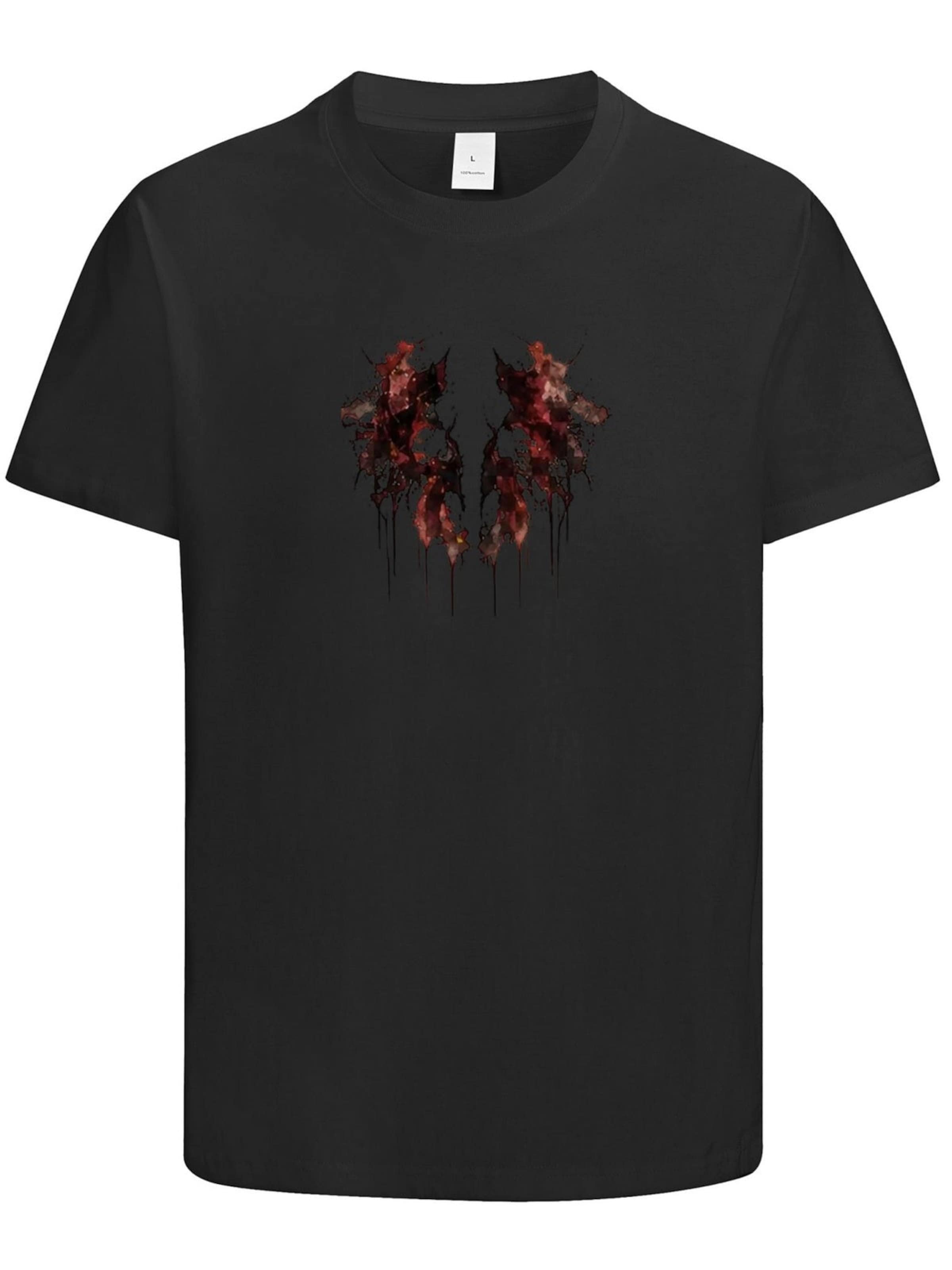 HUSKSWARE Shirt 'Grafik'‌‌‌‌‌ in Schwarz: Vorderseite