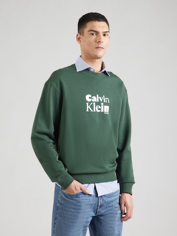 Calvin Klein Mikina – zelená: přední strana