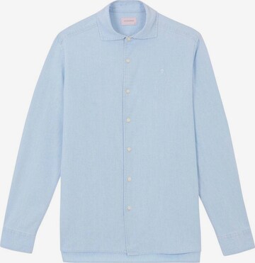 Coupe regular Chemise Scalpers en bleu : devant