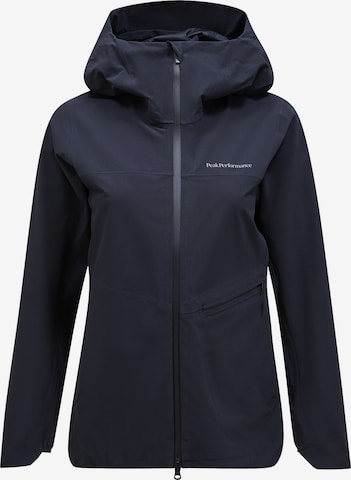 Veste outdoor PEAK PERFORMANCE en noir : devant