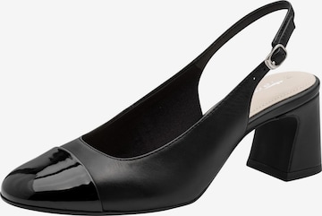 Escarpins à bride arrière Tamaris en noir : devant