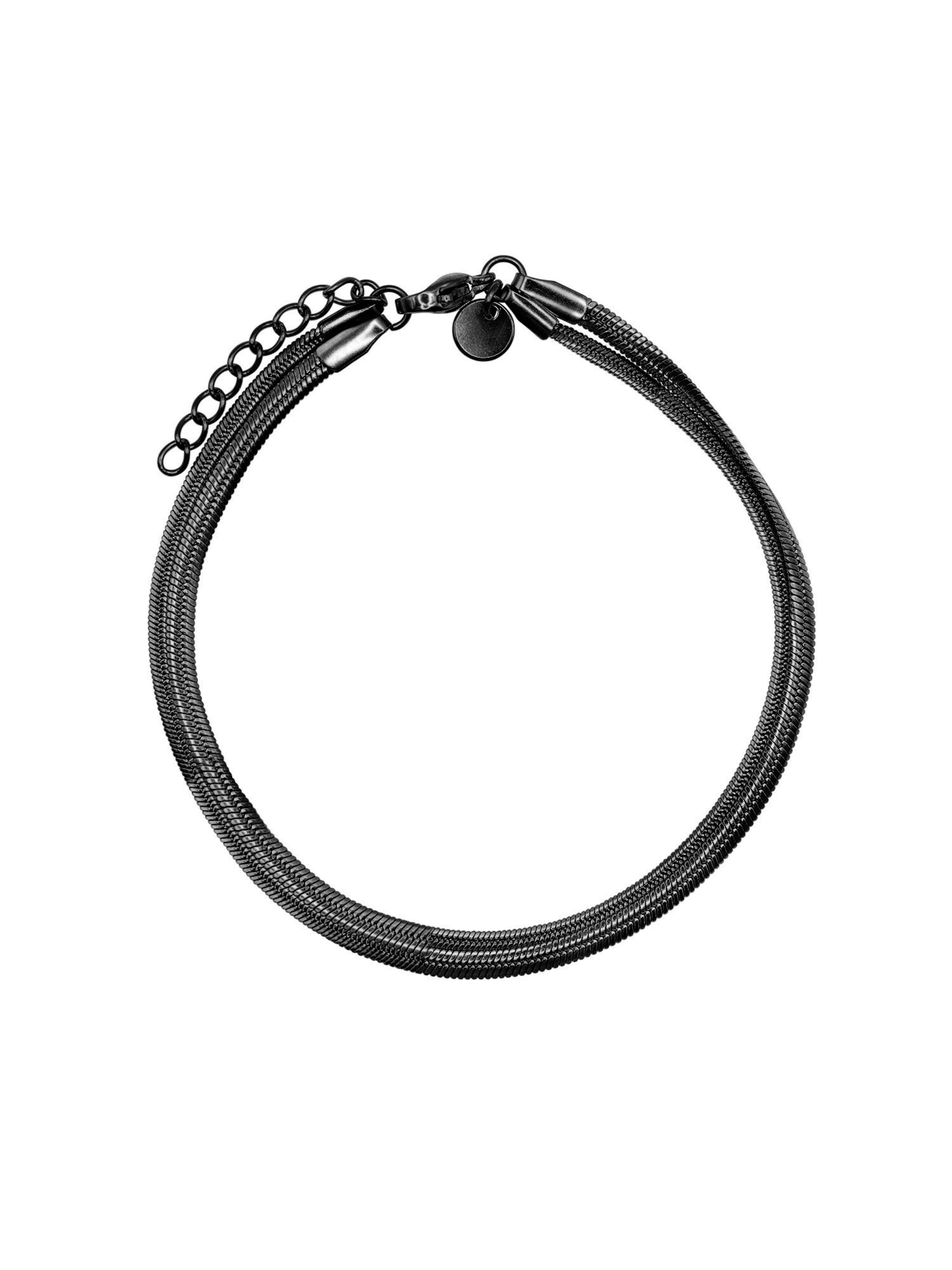 Bracelet 'Horus' Heideman en noir : devant