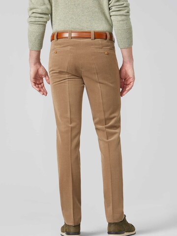 MEYER Regular Chino Pants 'Trevira' in Brown