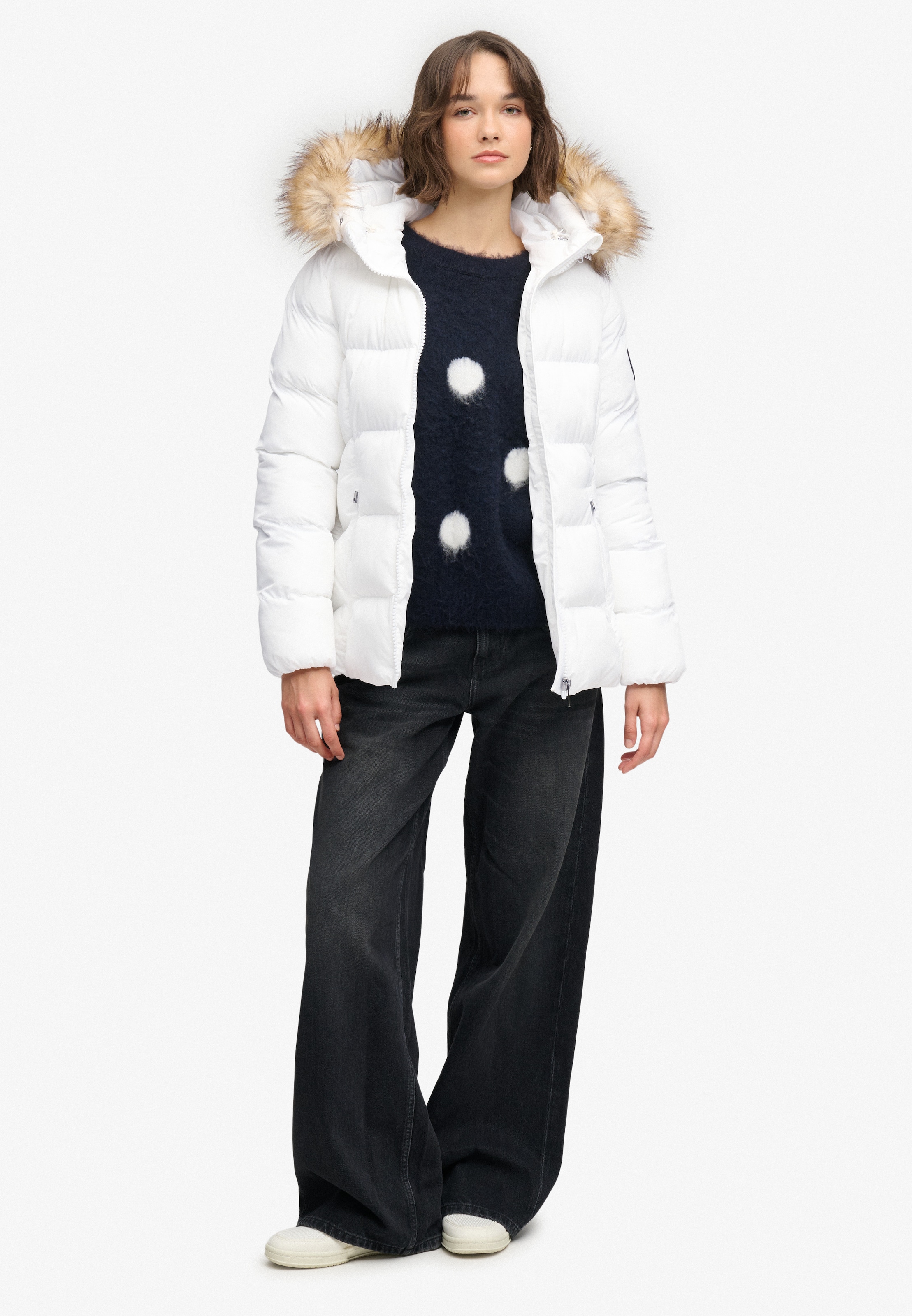 Superdry & Co Зимно яке 'Fuji' в бяло