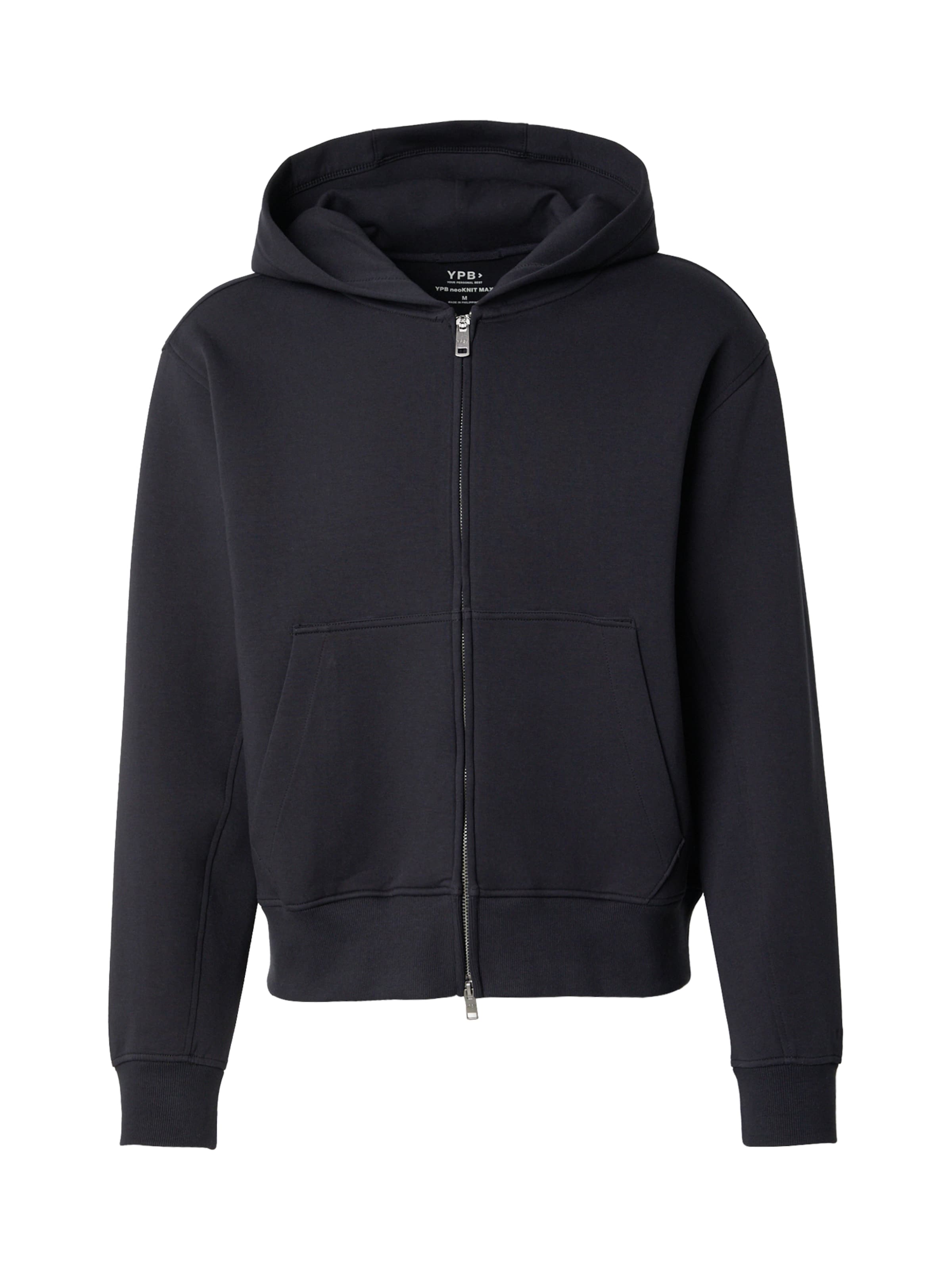 Abercrombie & Fitch Tepláková bunda - Čierna: predná strana