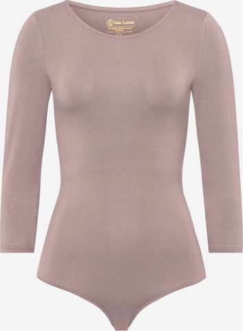 Les Lunes Shirt Bodysuit 'Alena' in Brown: front