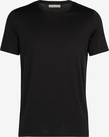 ICEBREAKER Funkcionalna majica | črna barva: sprednja stran
