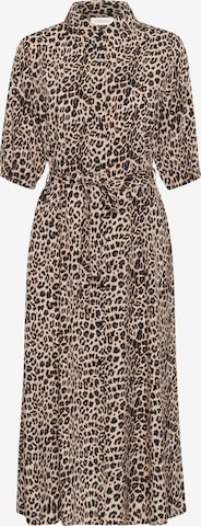 Cream Shirt dress 'Tiah' in Brown: front