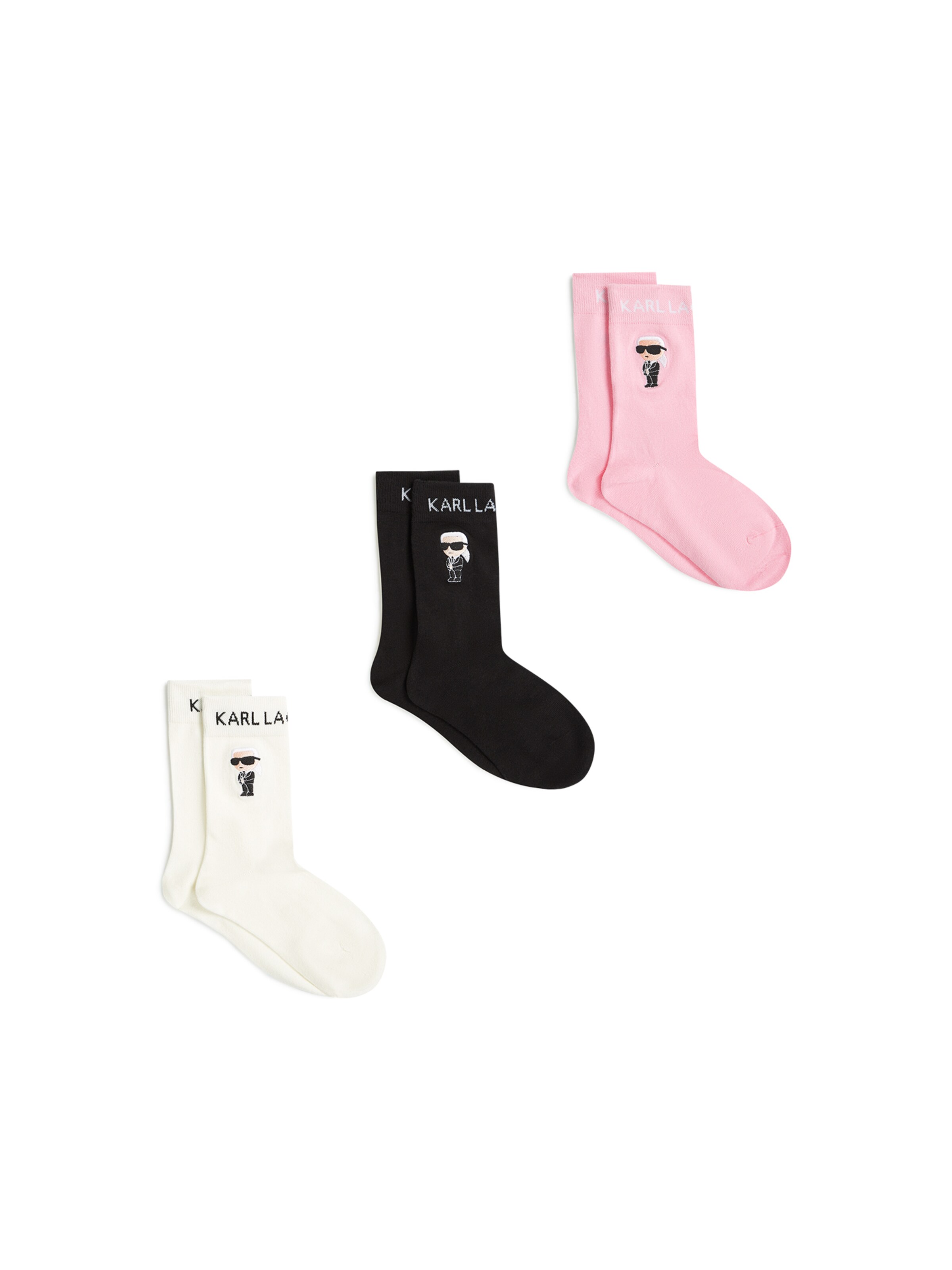 Karl Lagerfeld Skarpety ' Ikon-Socken – 3er-Pack ' w kolorze różowy