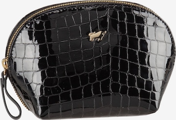 Braun Büffel Cosmetic Bag 'Verona' in Black: front
