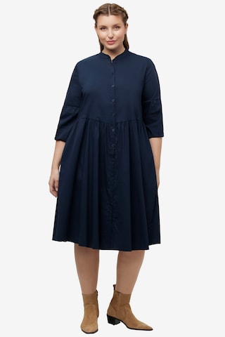 Ulla Popken Shirt Dress in Blue: front