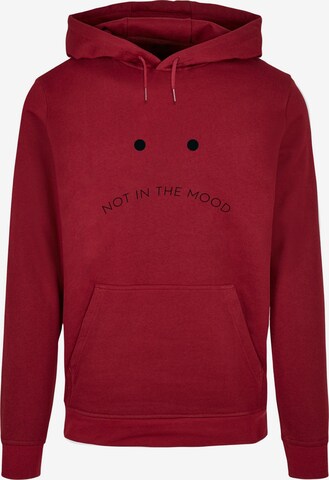Merchcode Sweatshirt 'NITM-Sad Face' in Rood: voorkant
