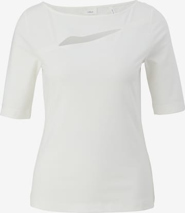 T-shirt s.Oliver BLACK LABEL en blanc : devant